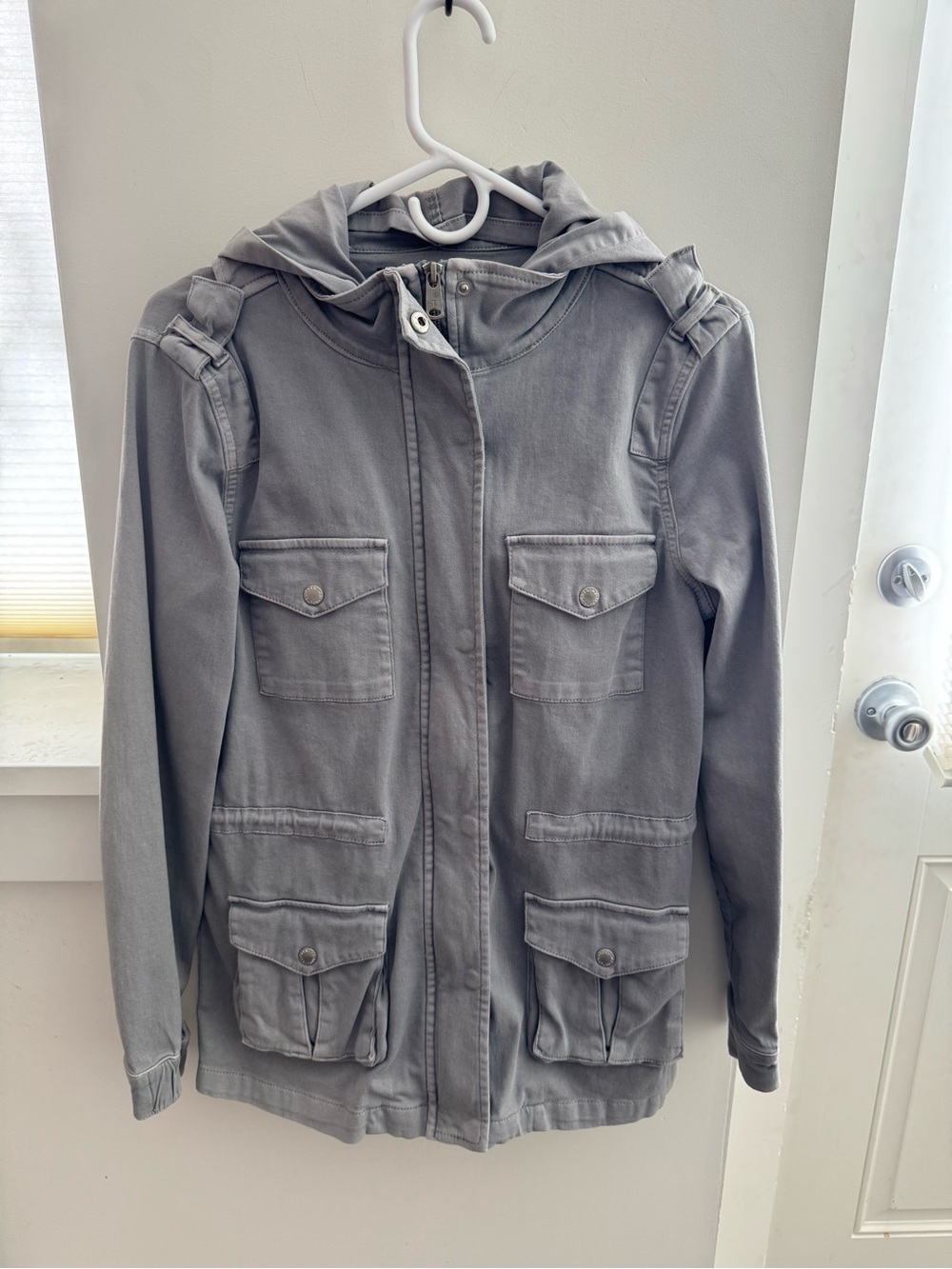 Tinsel Gray Hooded Utility Jacket
